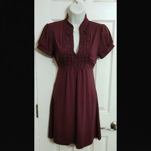 6 DEGREES Burgundy Mini Dress Small